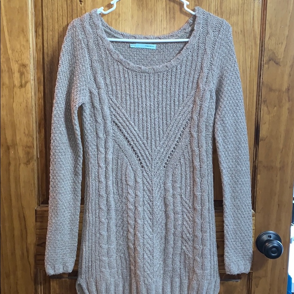 Long knit sweater
